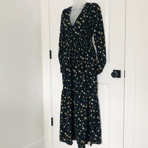 Piper & Scoot Navy Dress with Yellow Flowers